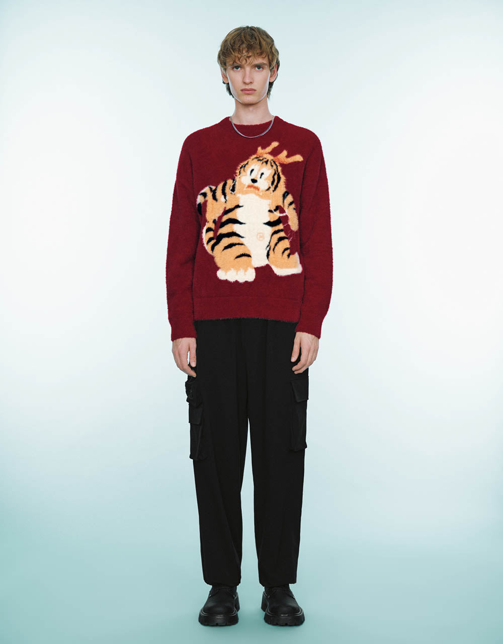 Animal Embroidered Knitted T-Shirt