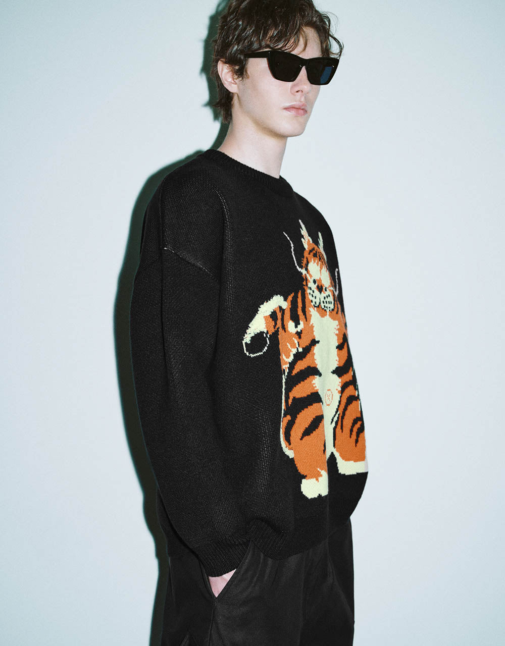 Animal Embroidered Knitted T-Shirt