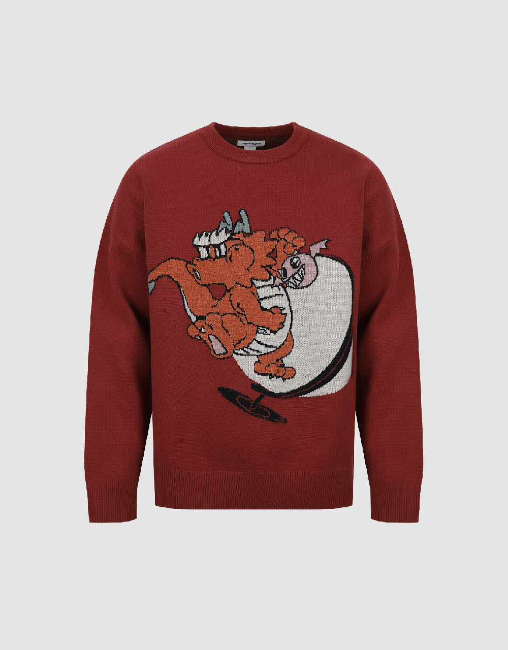 Dragon Embroidered Knitted T-Shirt