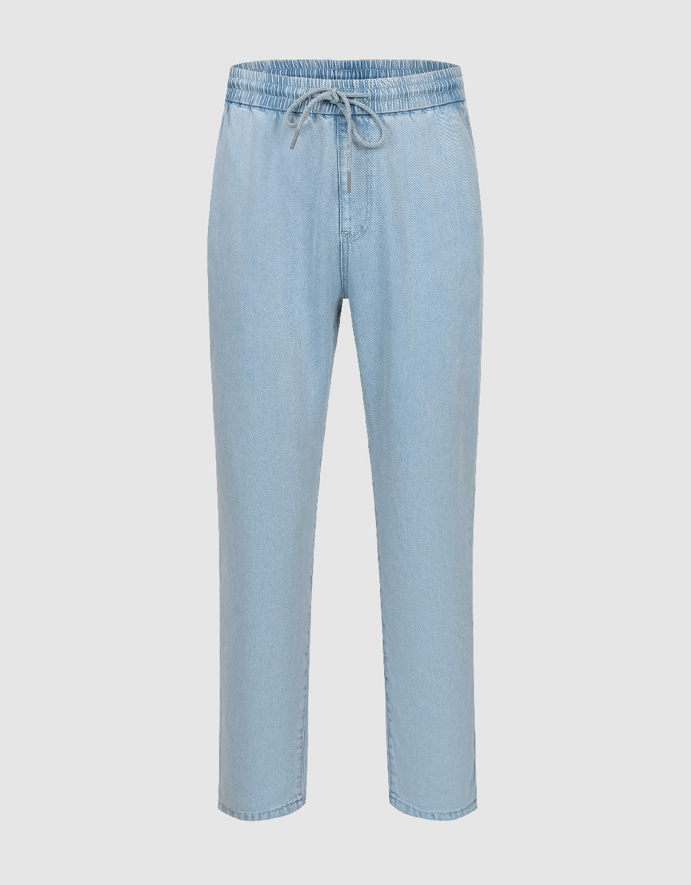 Drawstring Waist Straight Jeans