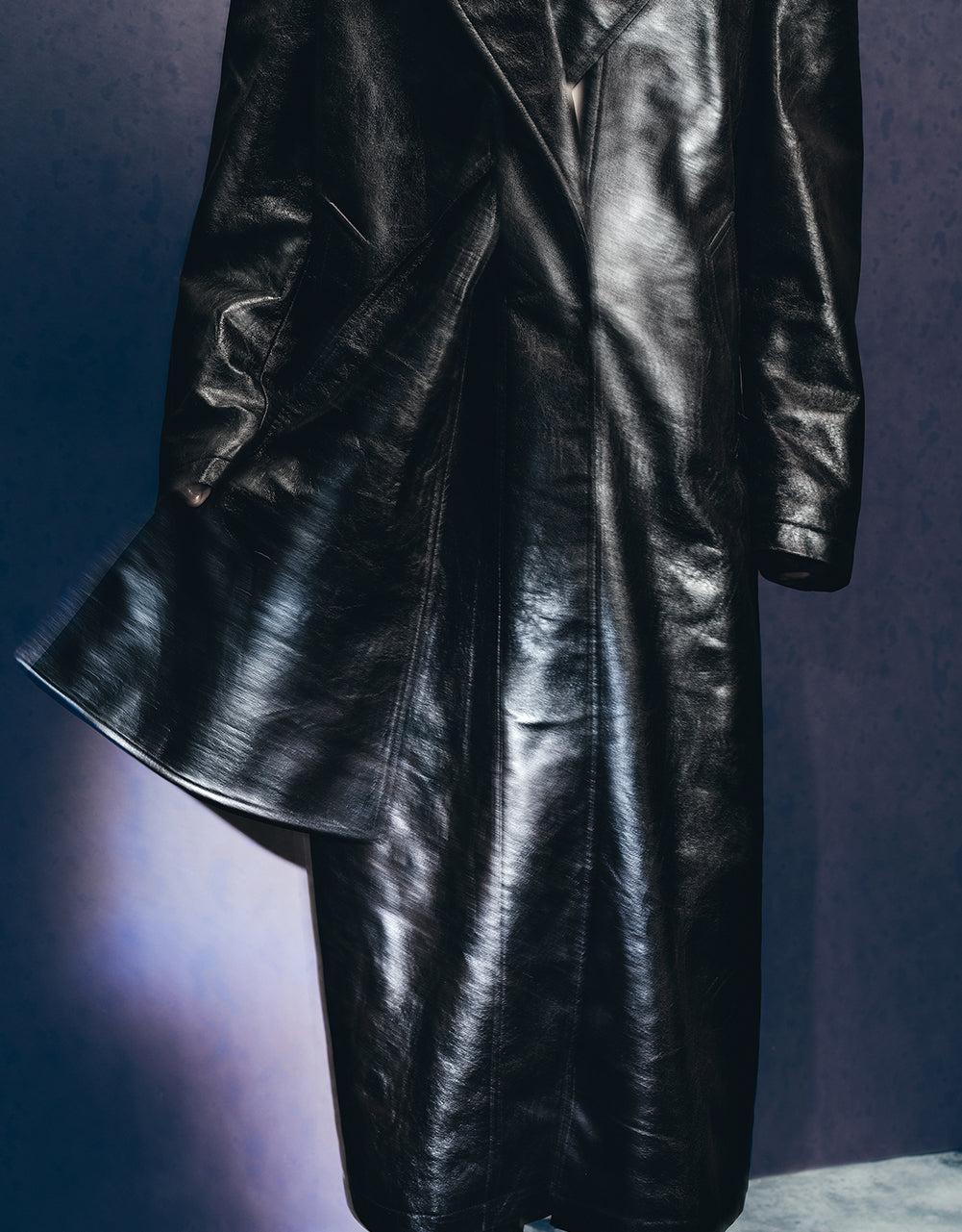 Vegan Leather Trench Coat