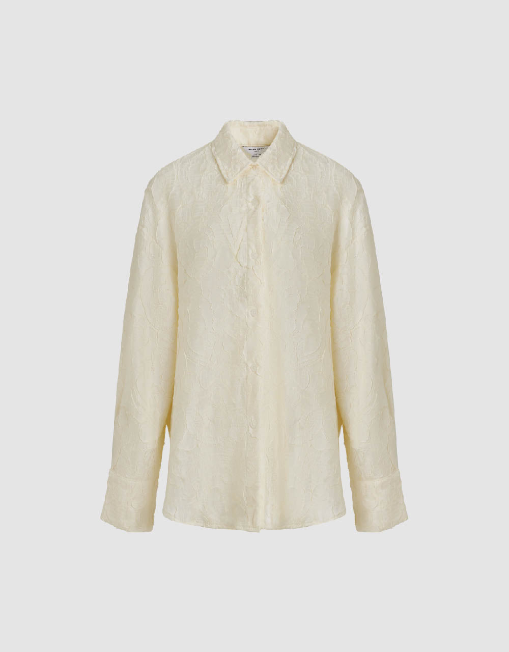 Button Up Embossed Loose Shirt