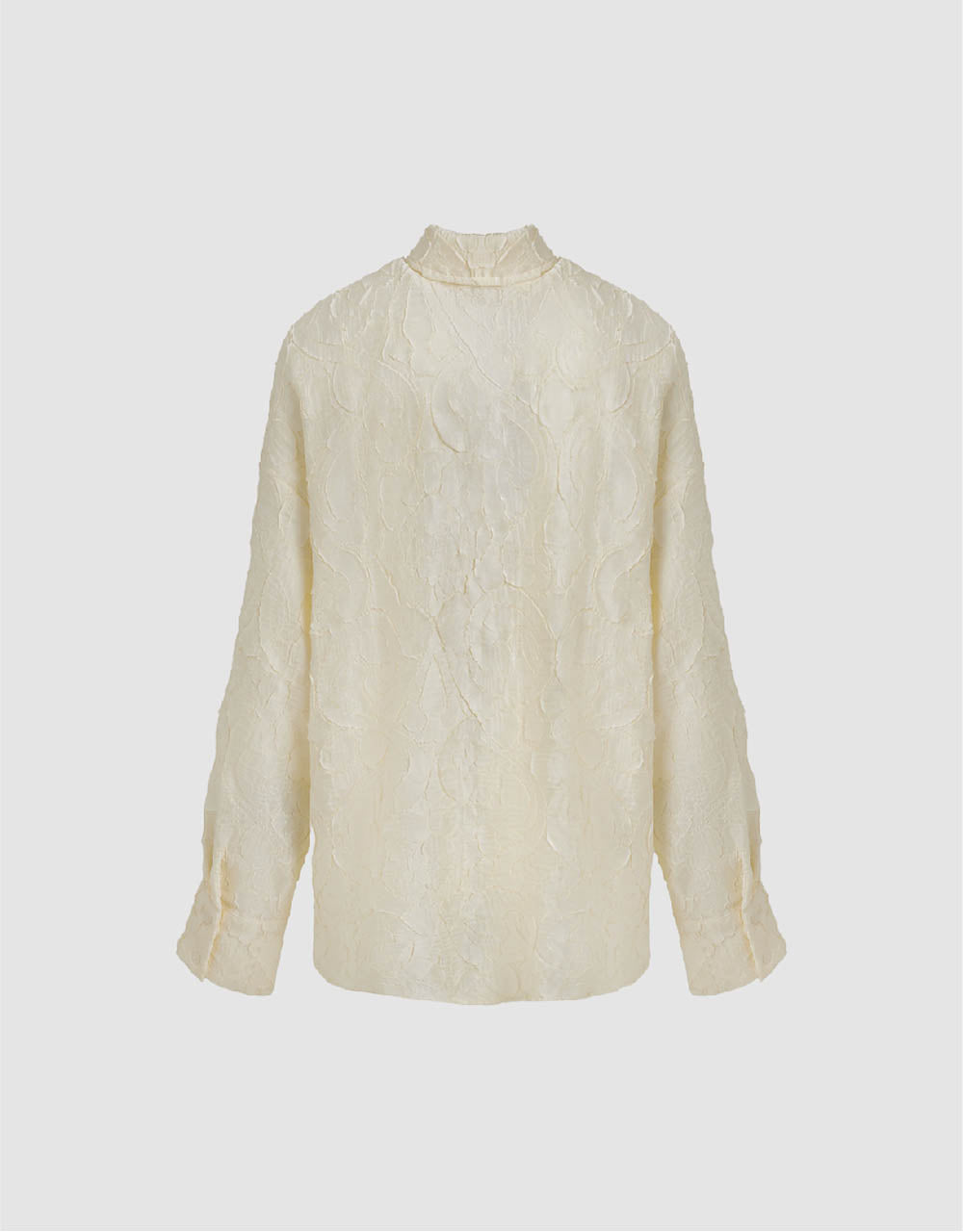 Button Up Embossed Loose Shirt