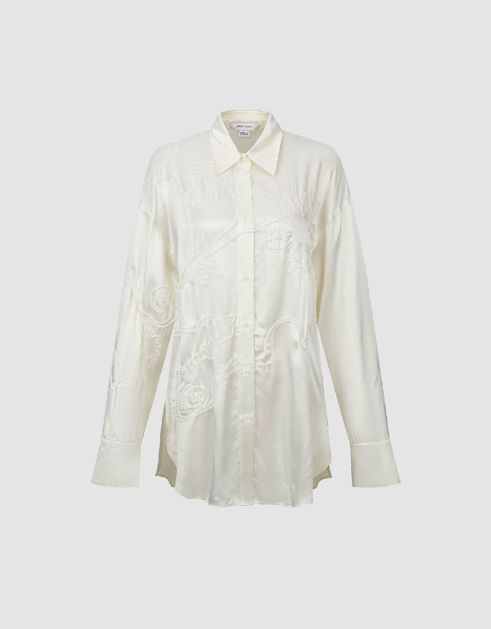 Flower Embossed Loose Shirt