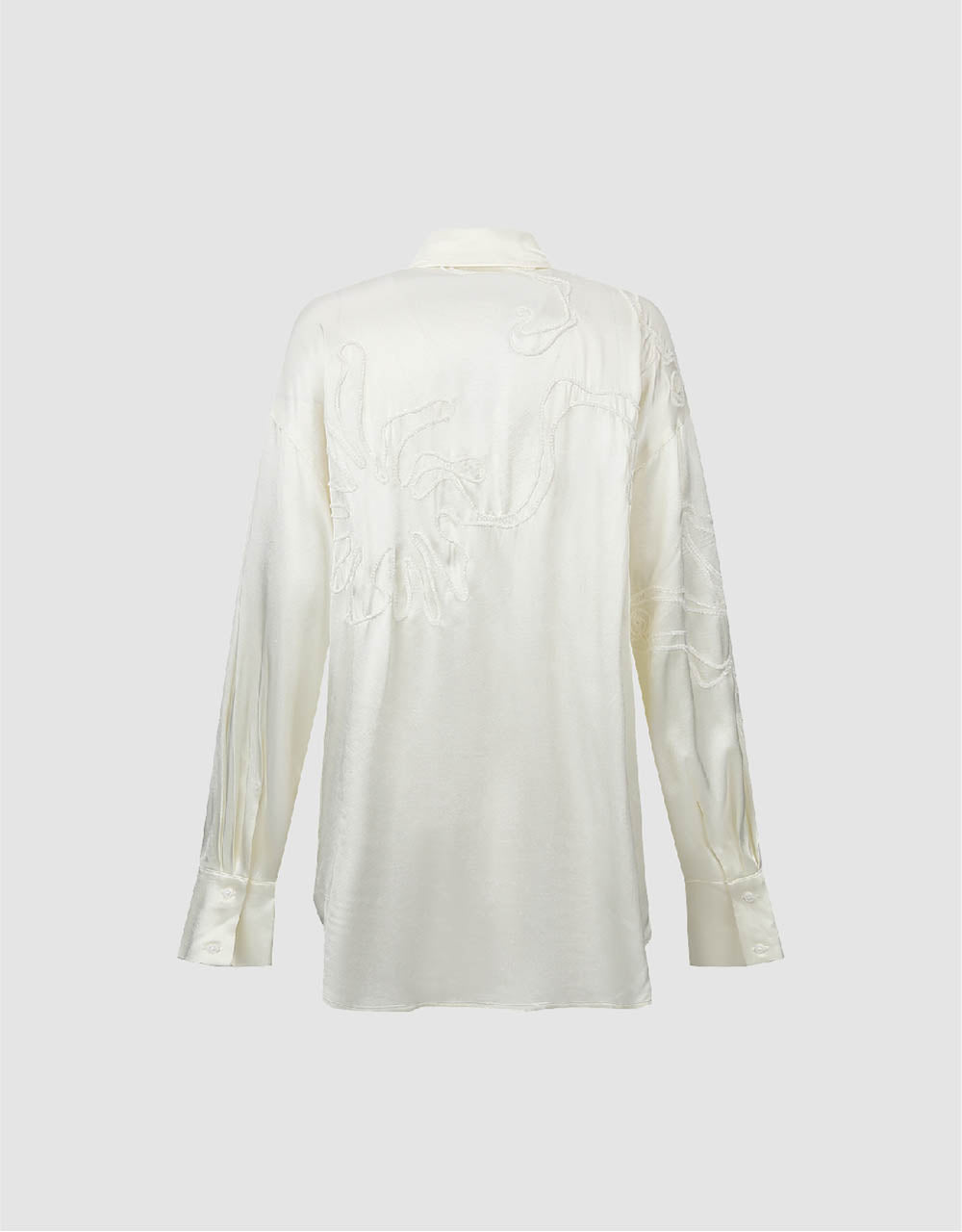 Flower Embossed Loose Shirt