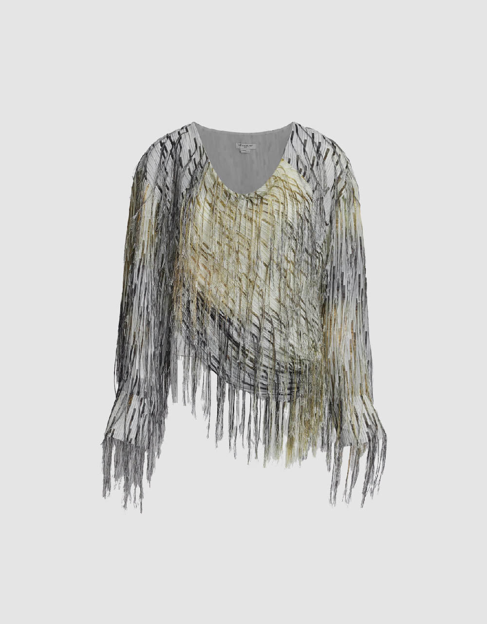 Cowl Neck Overhead Shirt With Tassel