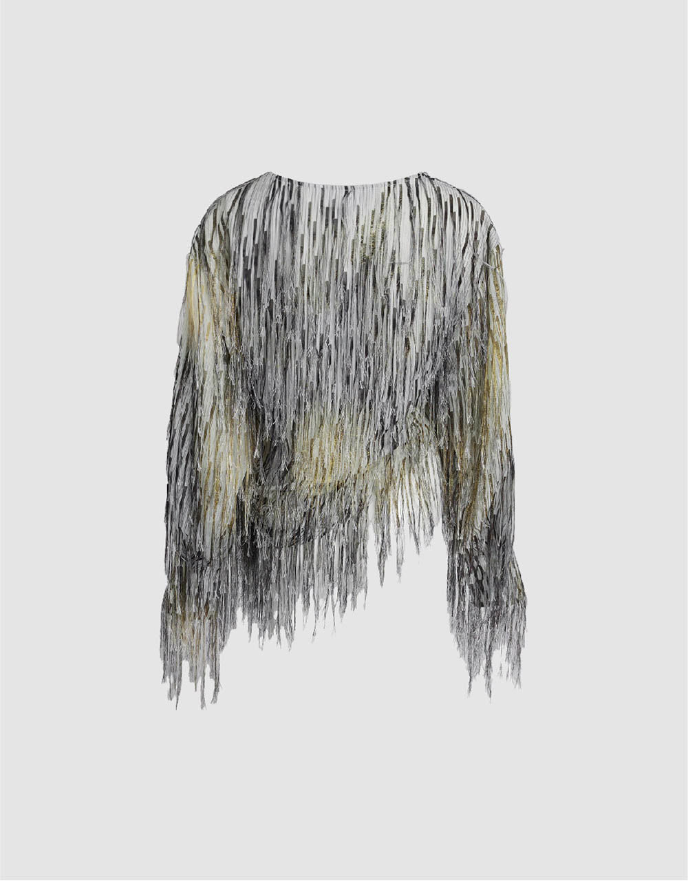 Cowl Neck Overhead Shirt With Tassel