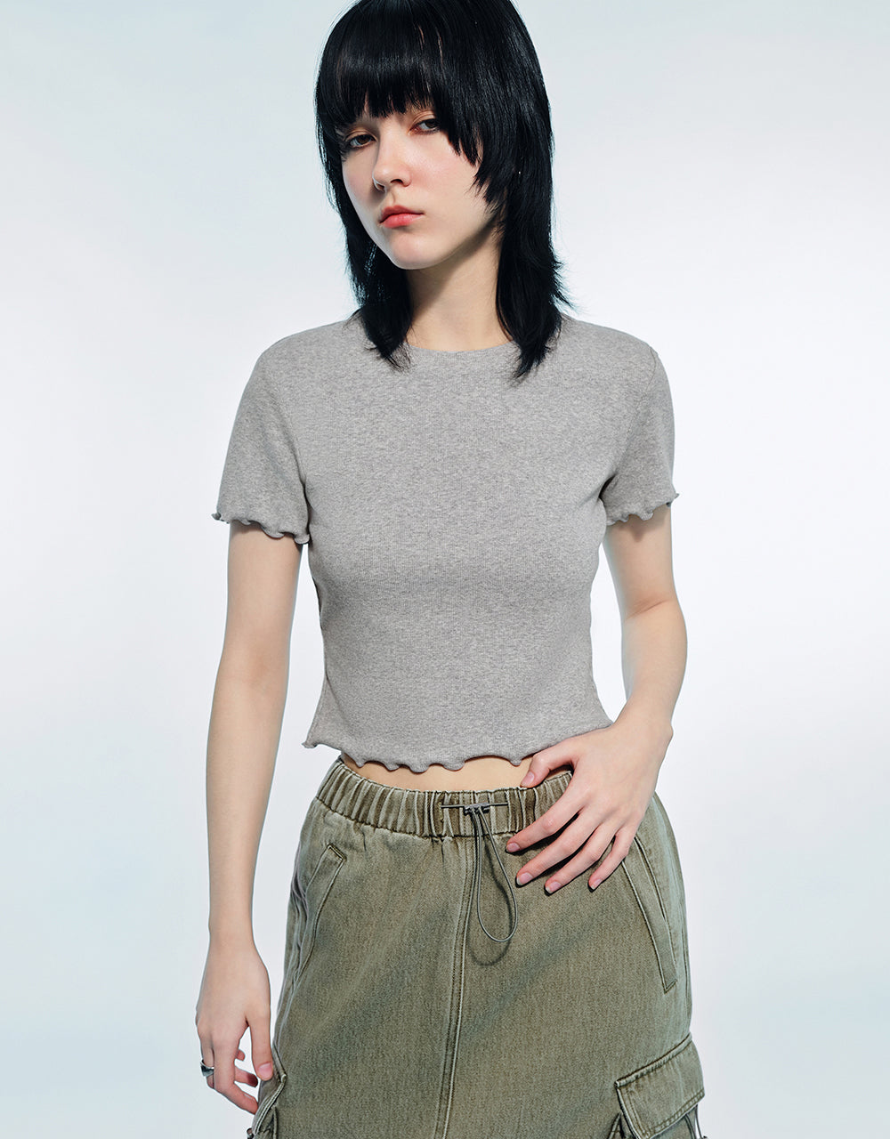 Basic Crew Neck Skinny T-Shirt