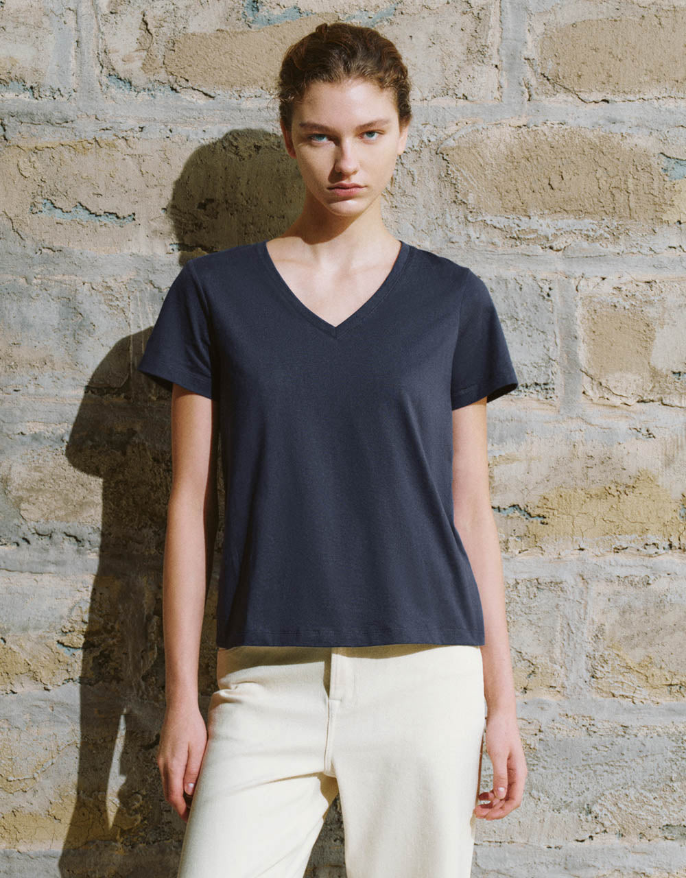 V-Neck Straight T-Shirt