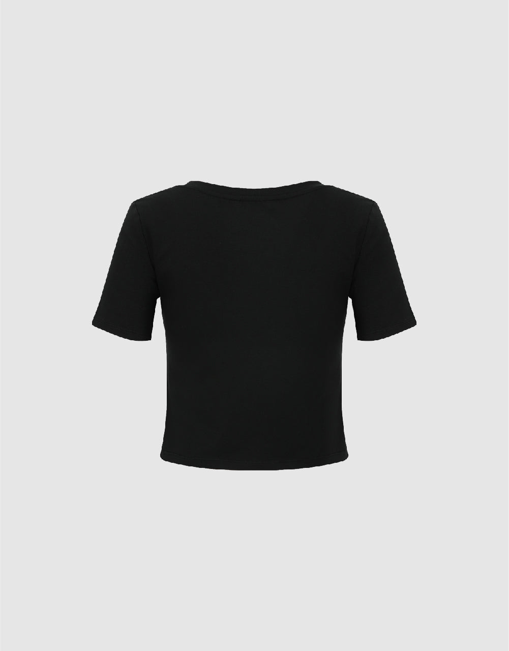 U Neck Skinny Knitted T-Shirt