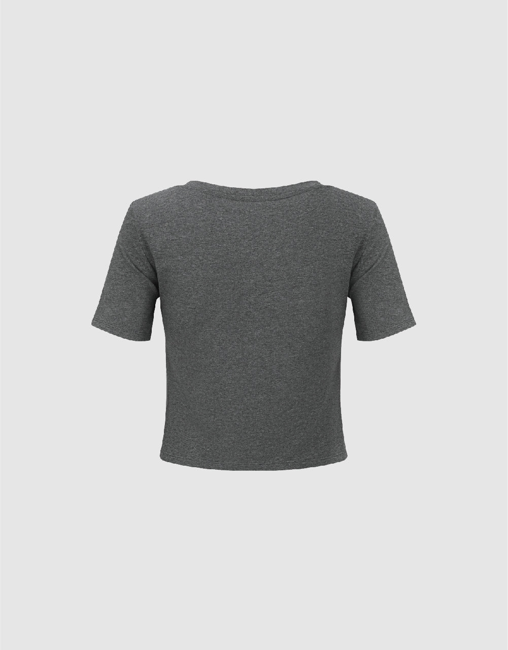 U Neck Skinny Knitted T-Shirt