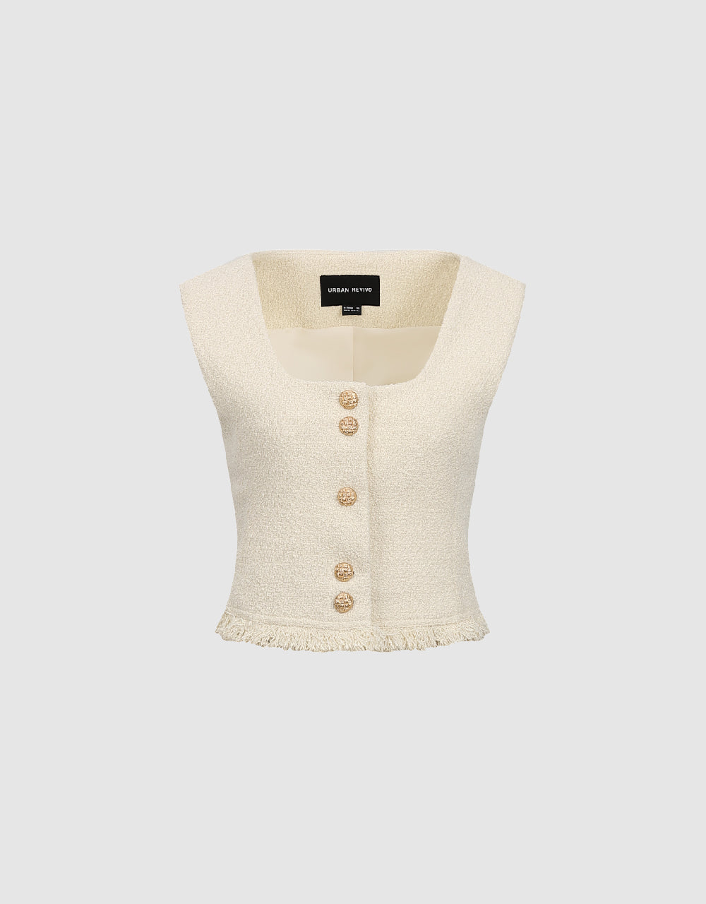 Tweed U Neck Vest