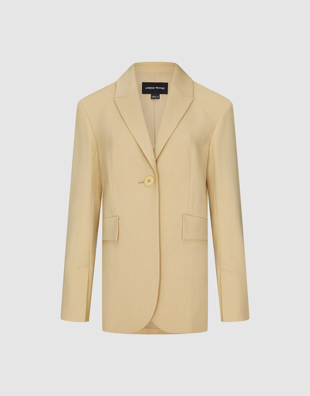 Peaked Lapel Straight Blazer