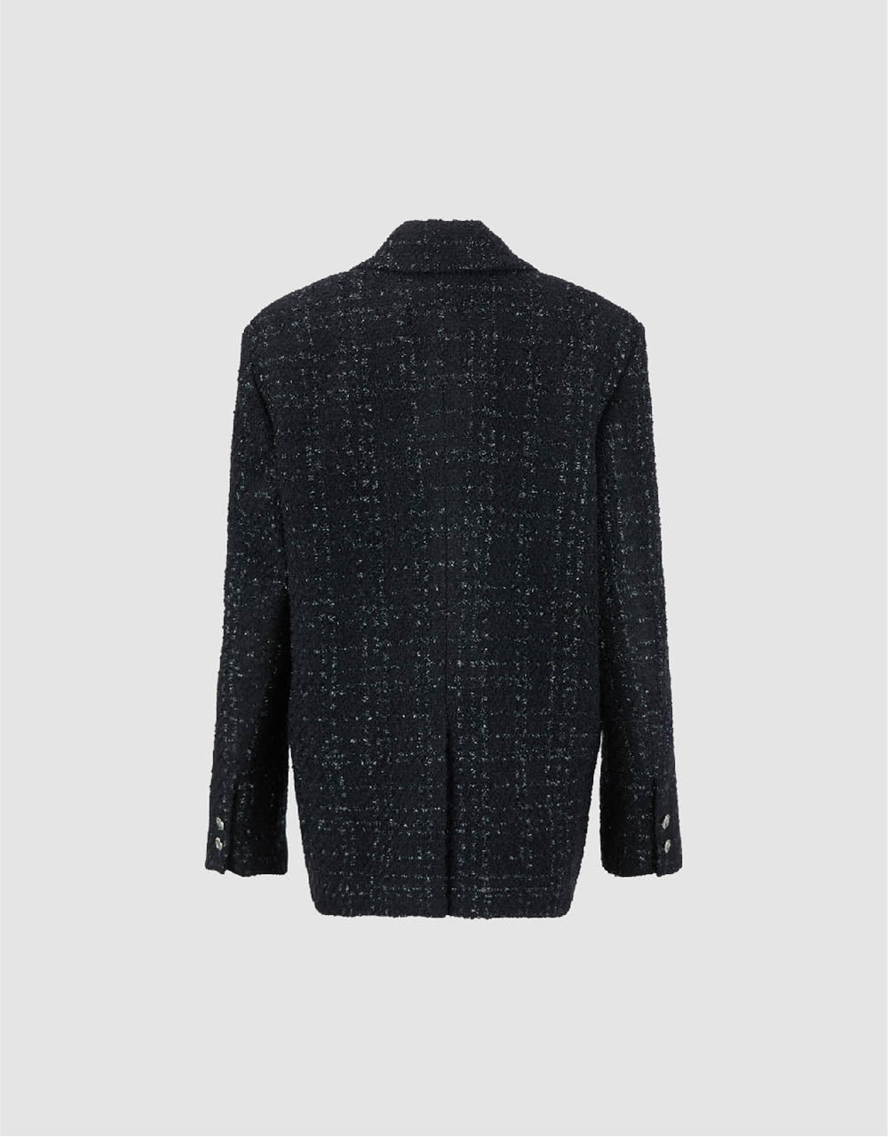 Notch Lapel Tweed Blazer