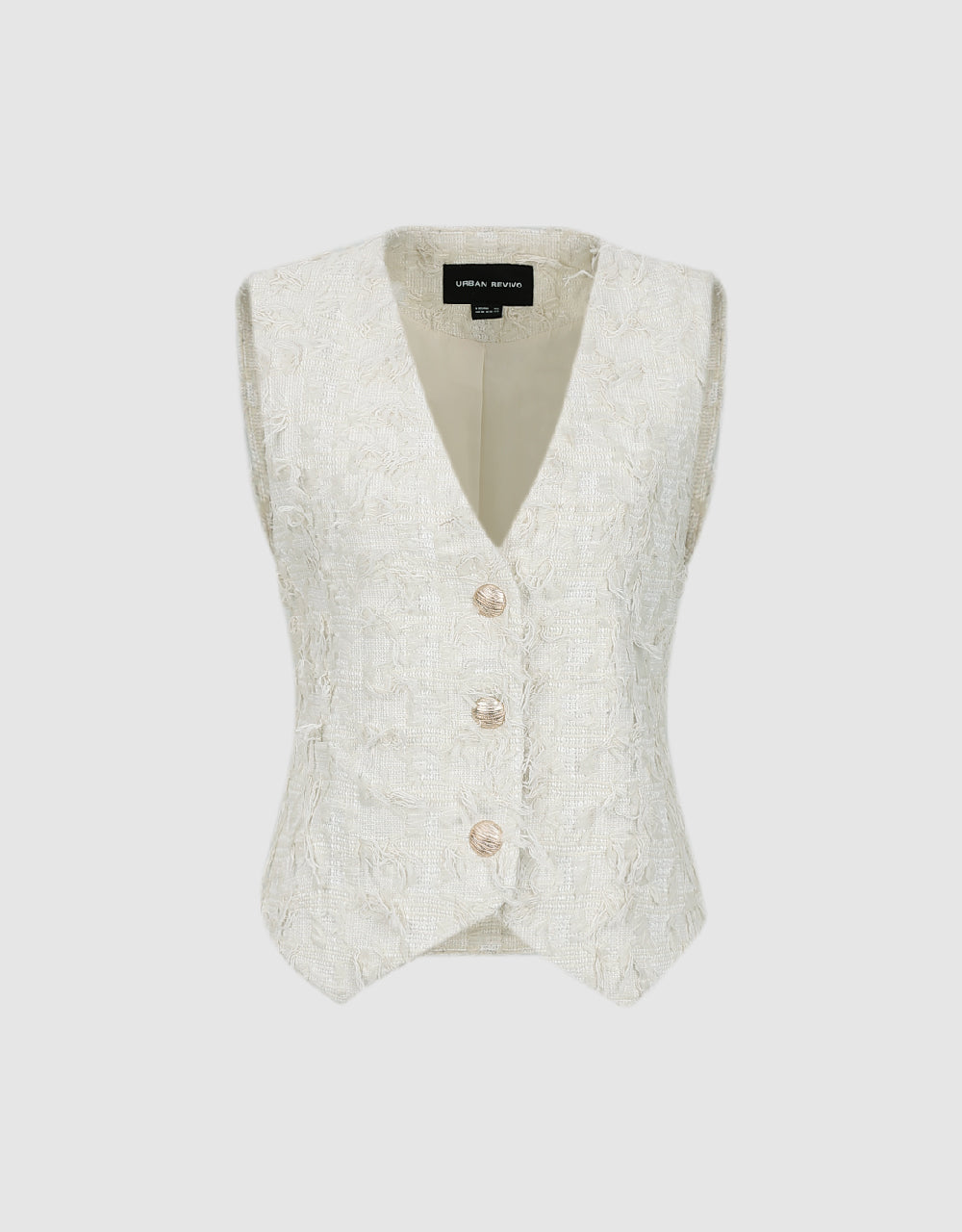 Fuzzy V-Neck Waistcoat