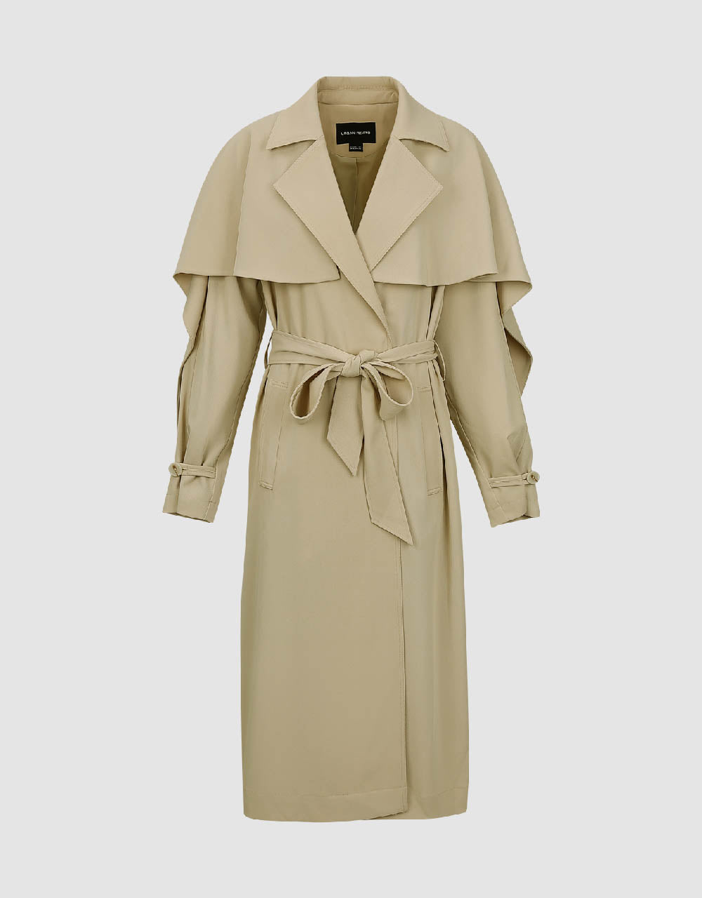 Notch Lapel Trench Coat With Belt