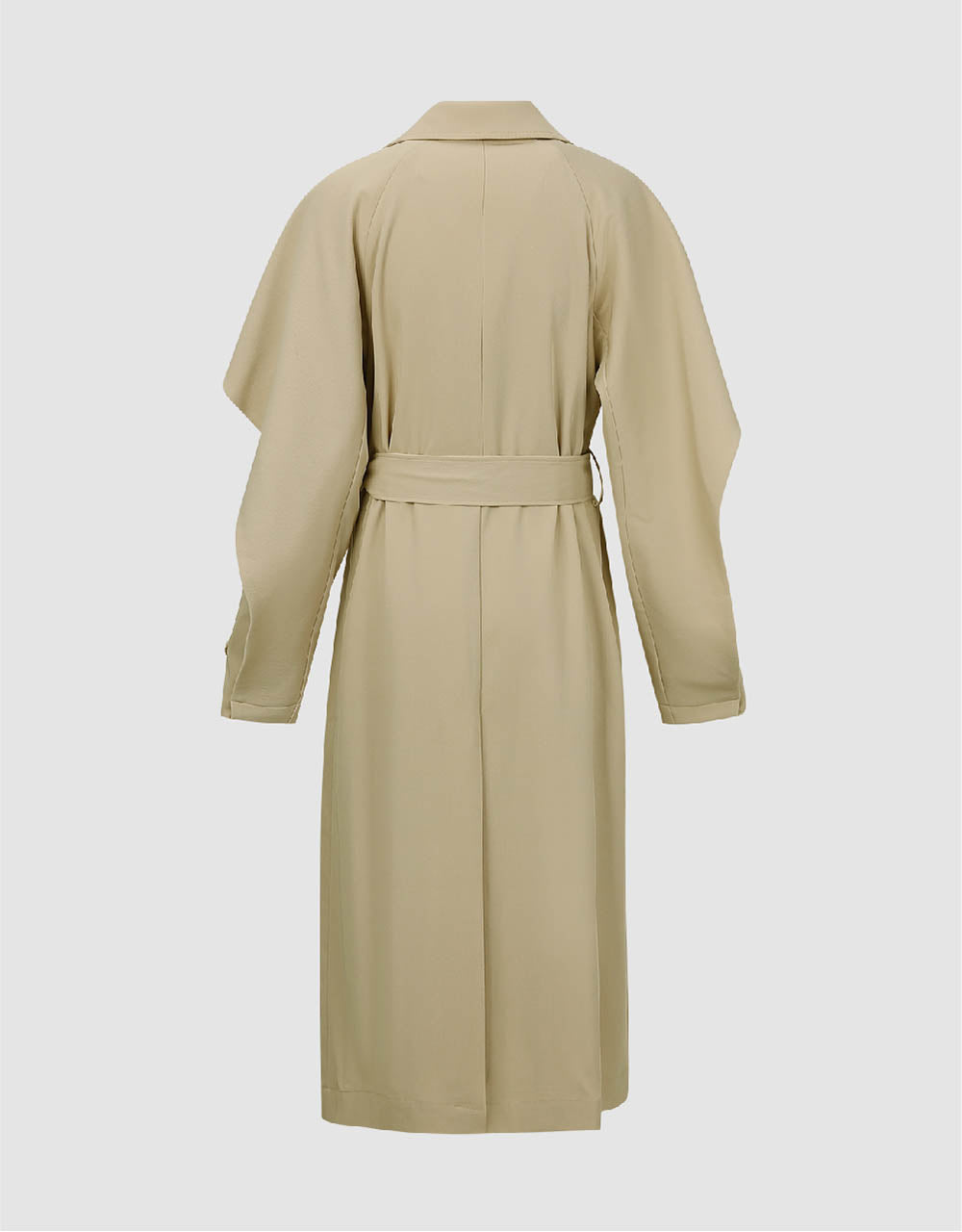 Notch Lapel Trench Coat With Belt