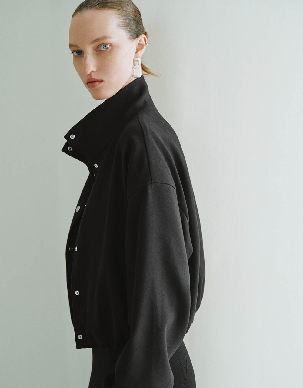 Drop Shoulder Sleeve Straight Jacket