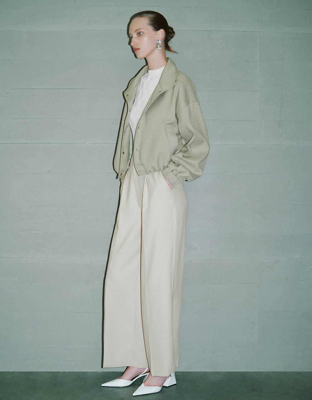 Drop Shoulder Sleeve Straight Jacket