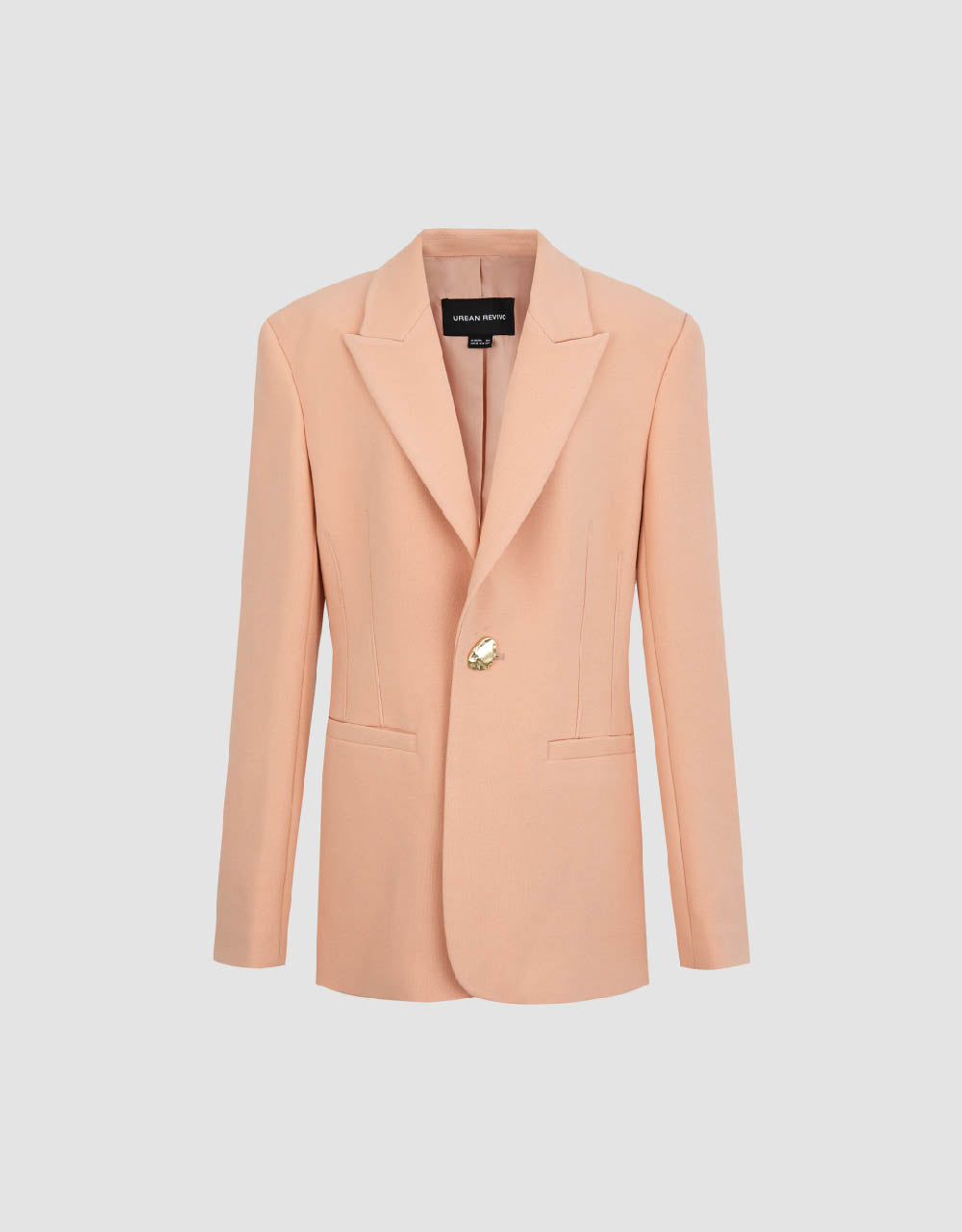 Peak Lapel Straight Blazer