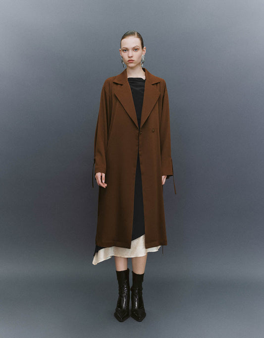 Notch Lapel Trench Coat