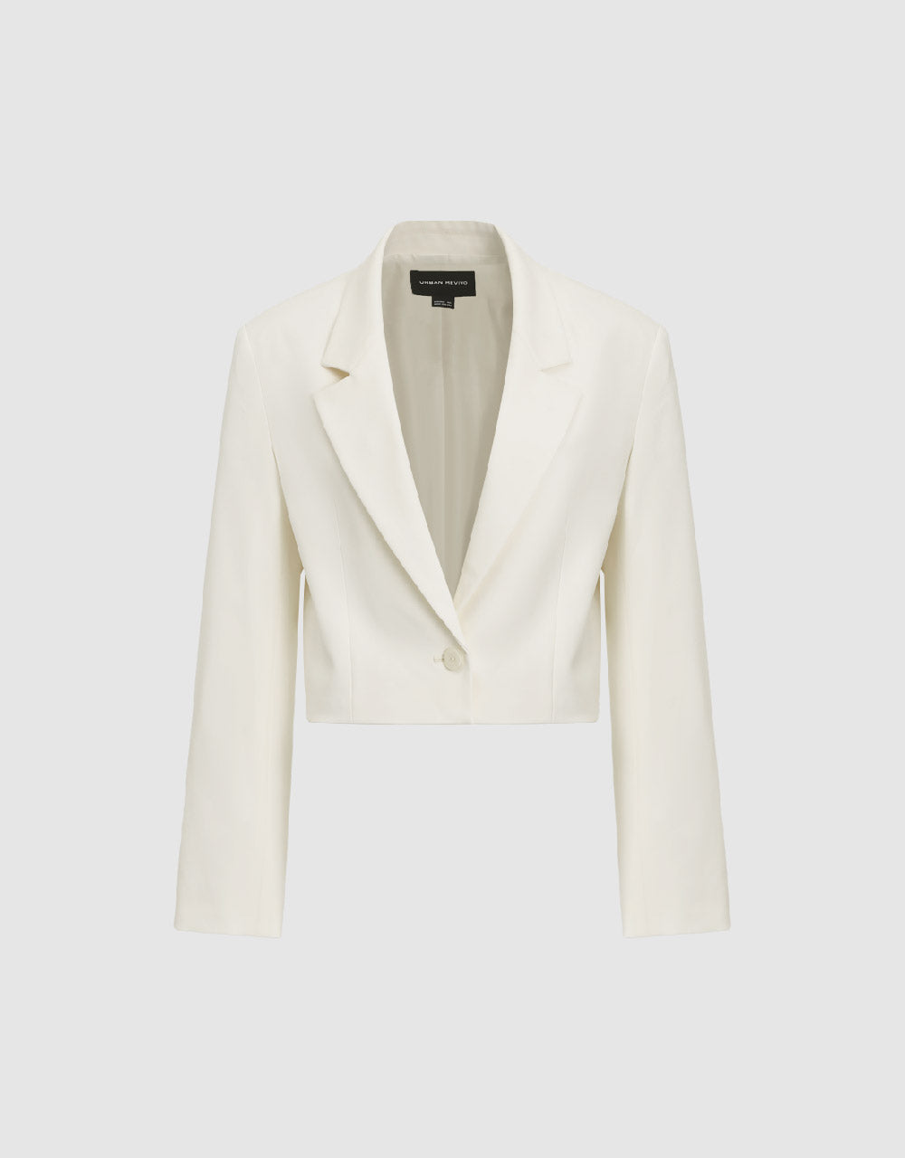 One Button Cropped Blazer