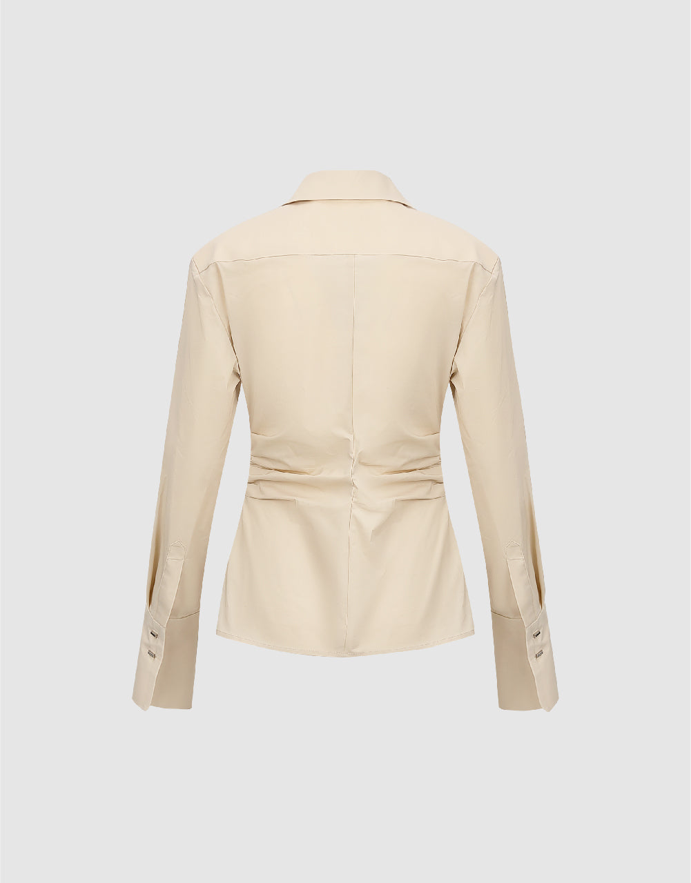 Ruched Lapel Skater Shirt