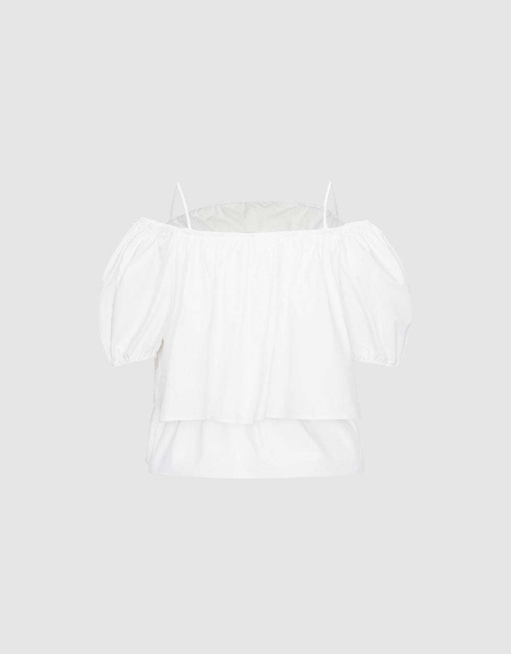 Puff Sleeve Off-Shoulder Overhead Shirt