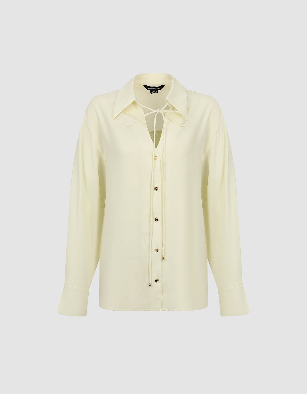 Button Up Tie Front Overhead Shirt