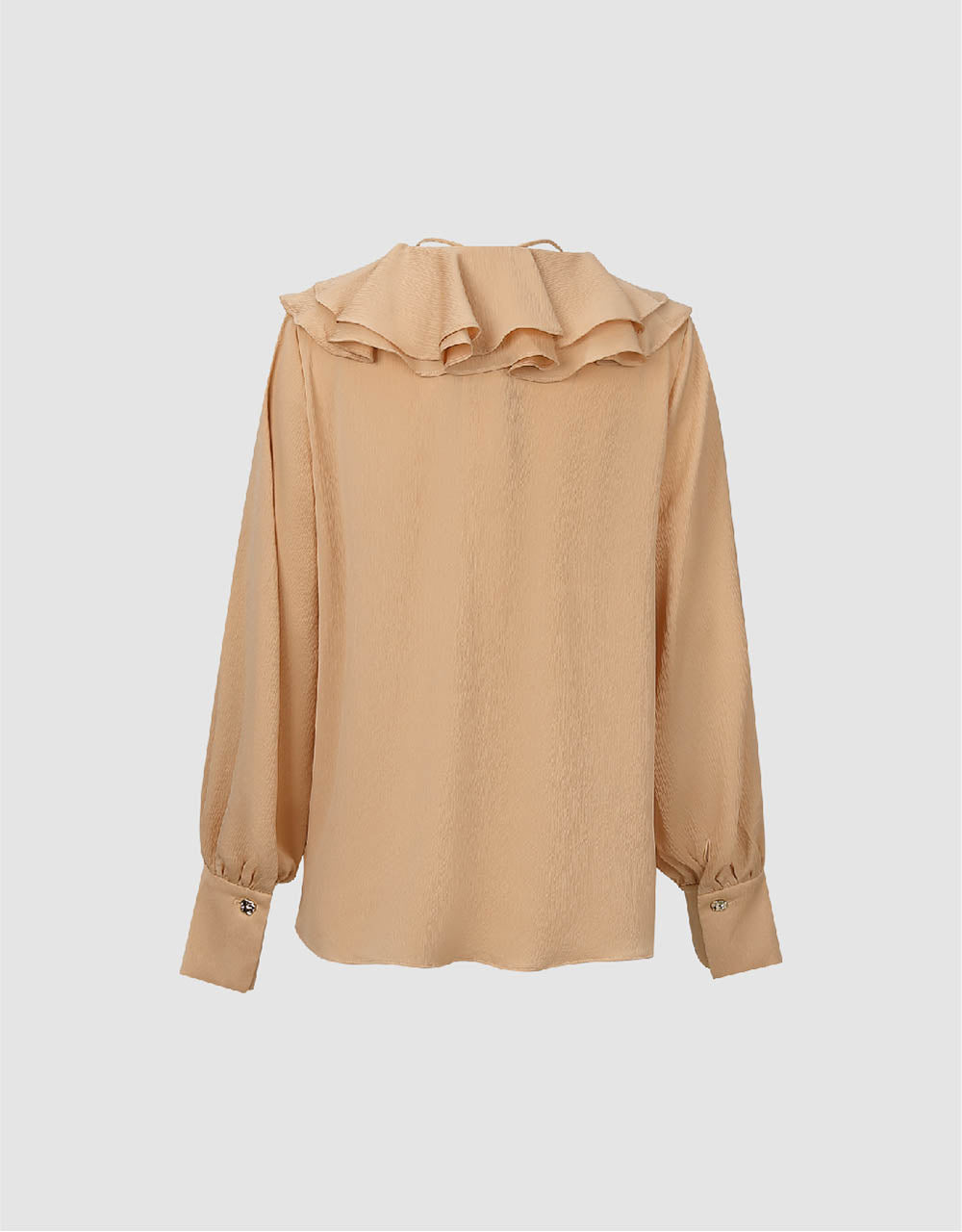 Ruffle V-Neck Overhead Shirt