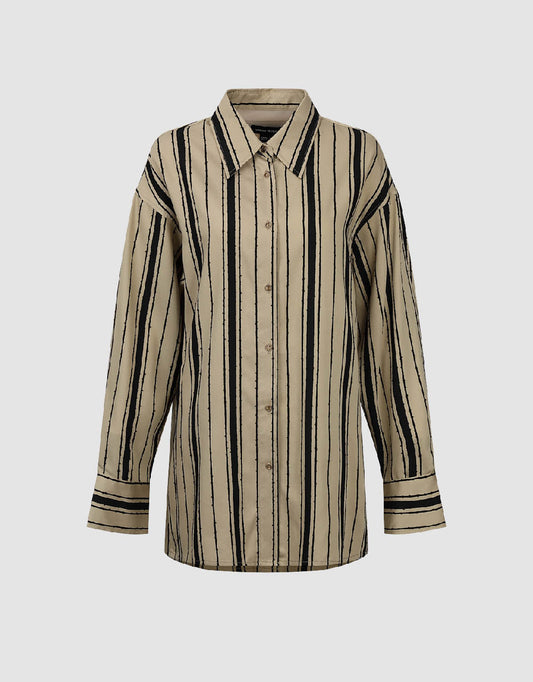 Striped Straight Loose Shirt