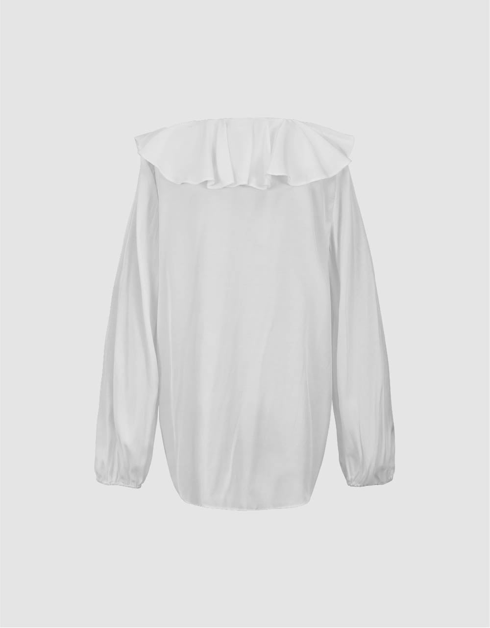 Ruffle V-Neck Overhead Shirt