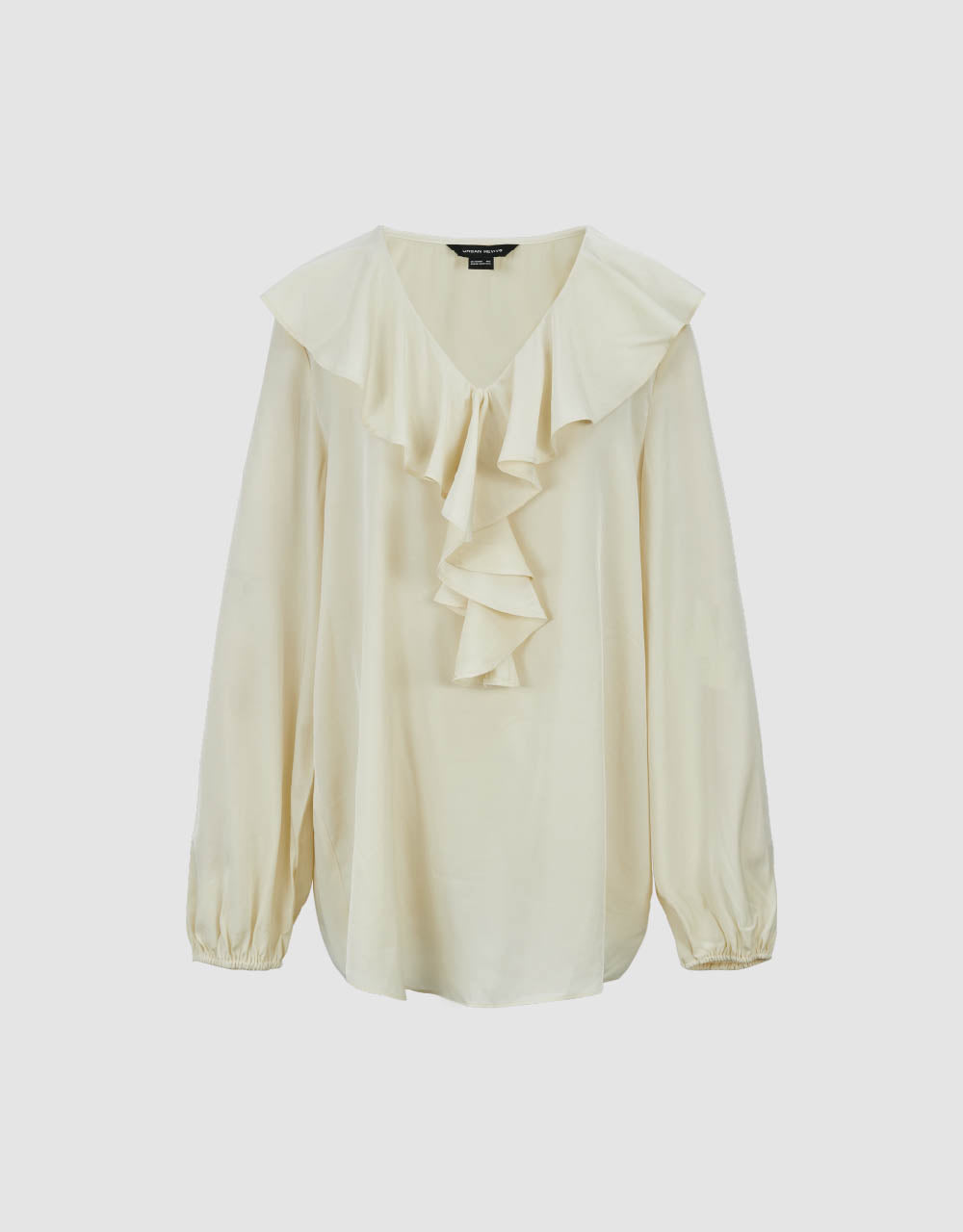 Ruffle V-Neck Overhead Shirt