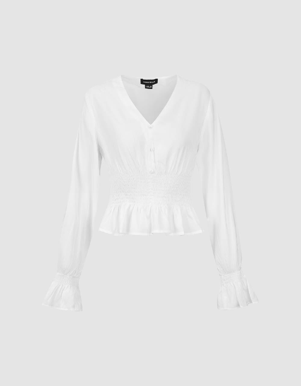 Chiffon V-Neck Overhead Shirt