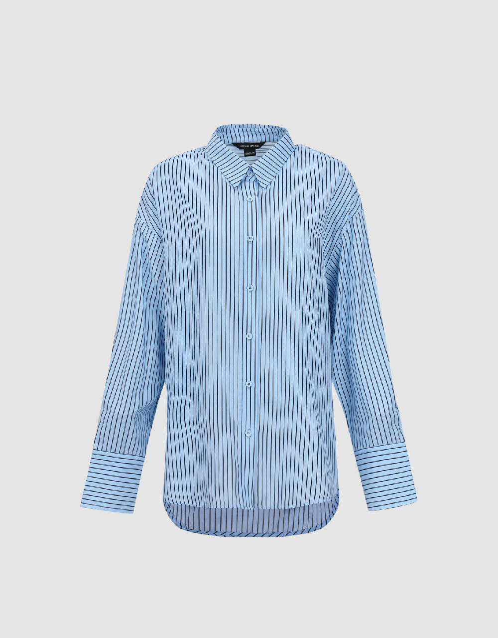 Button Up Striped Straight Shirt