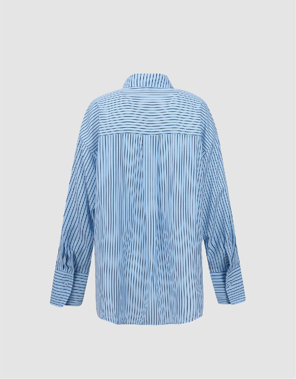 Button Up Striped Straight Shirt