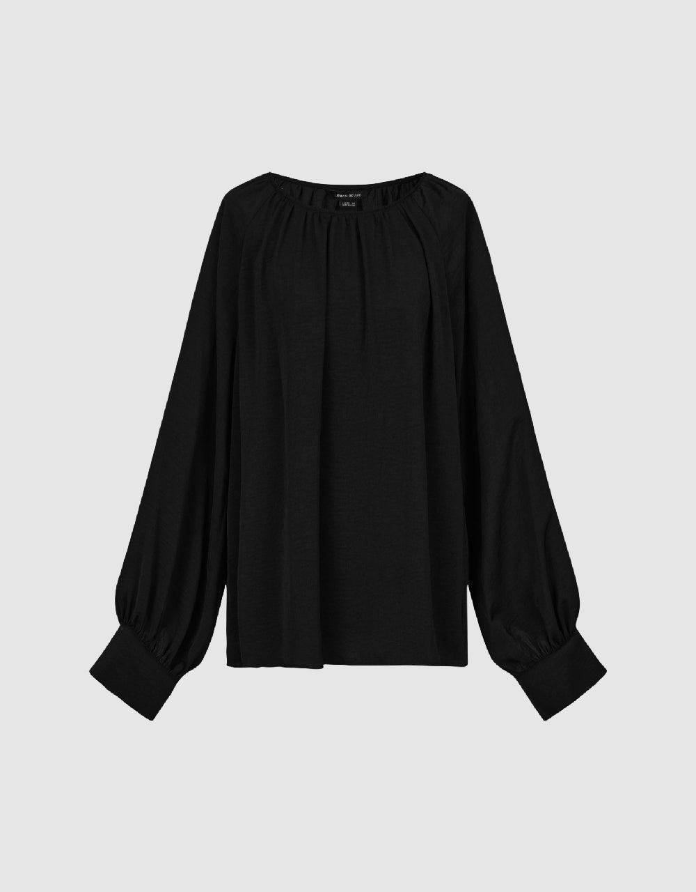 Raglan Sleeve Crew Neck Cut-Out Blouse