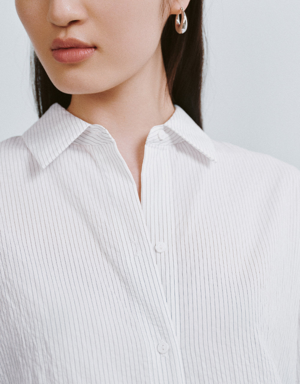 Textrued Straight Shirt