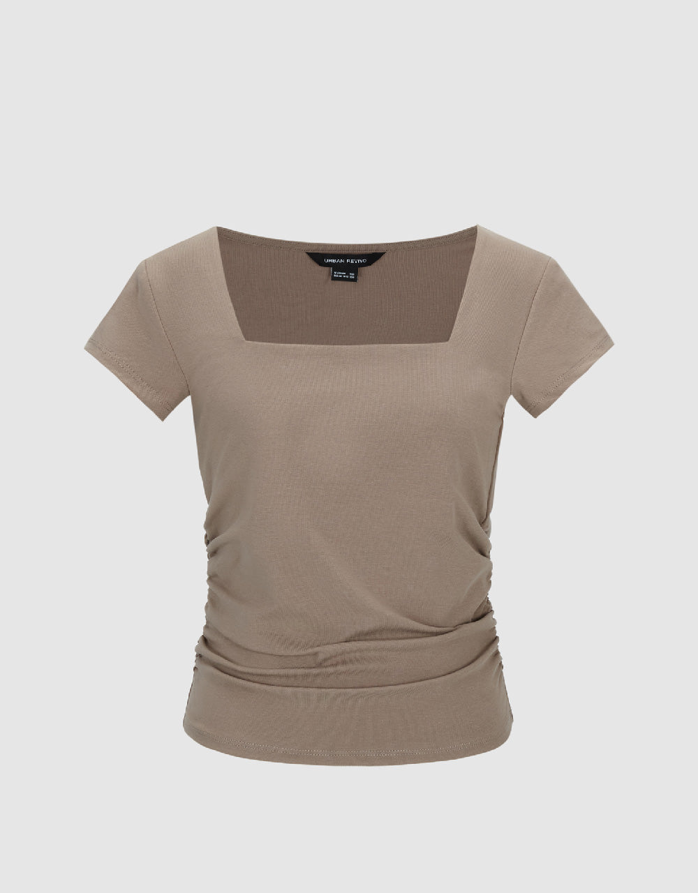 Square-cut Collar Skinny T-Shirt