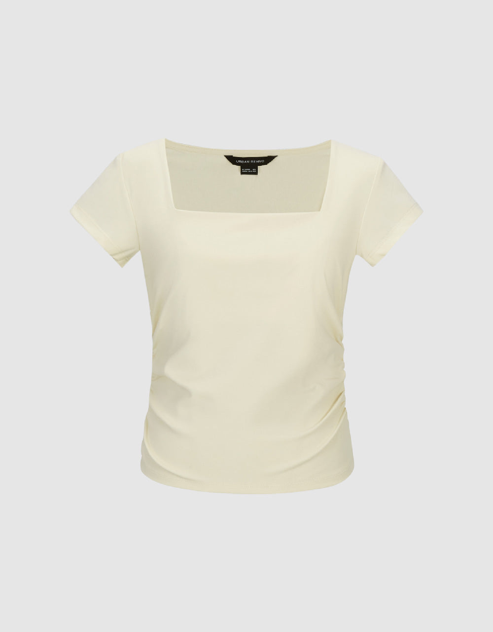 Square-cut Collar Skinny T-Shirt