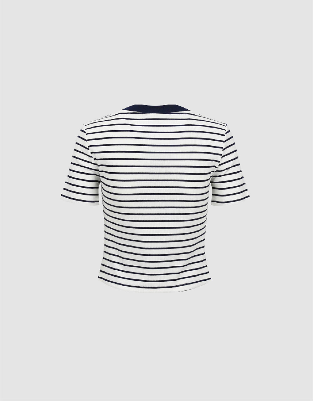 Striped Crew Neck Skinny T-Shirt