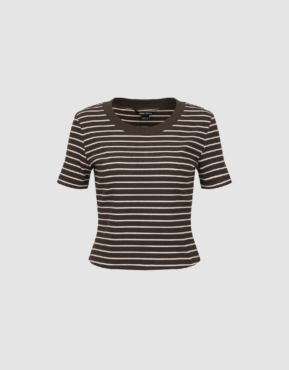 Striped Crew Neck Skinny T-Shirt