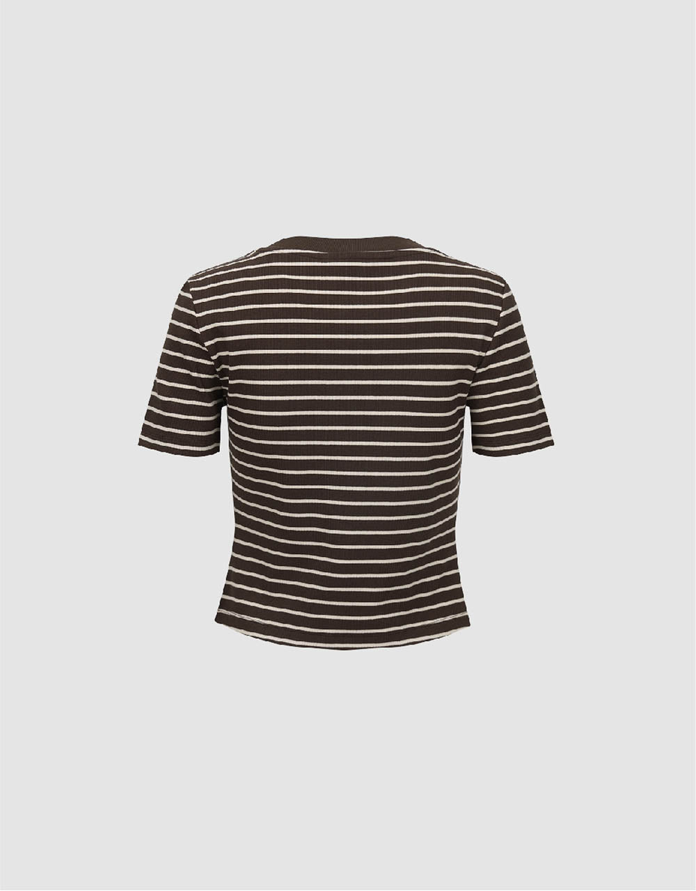 Striped Crew Neck Skinny T-Shirt