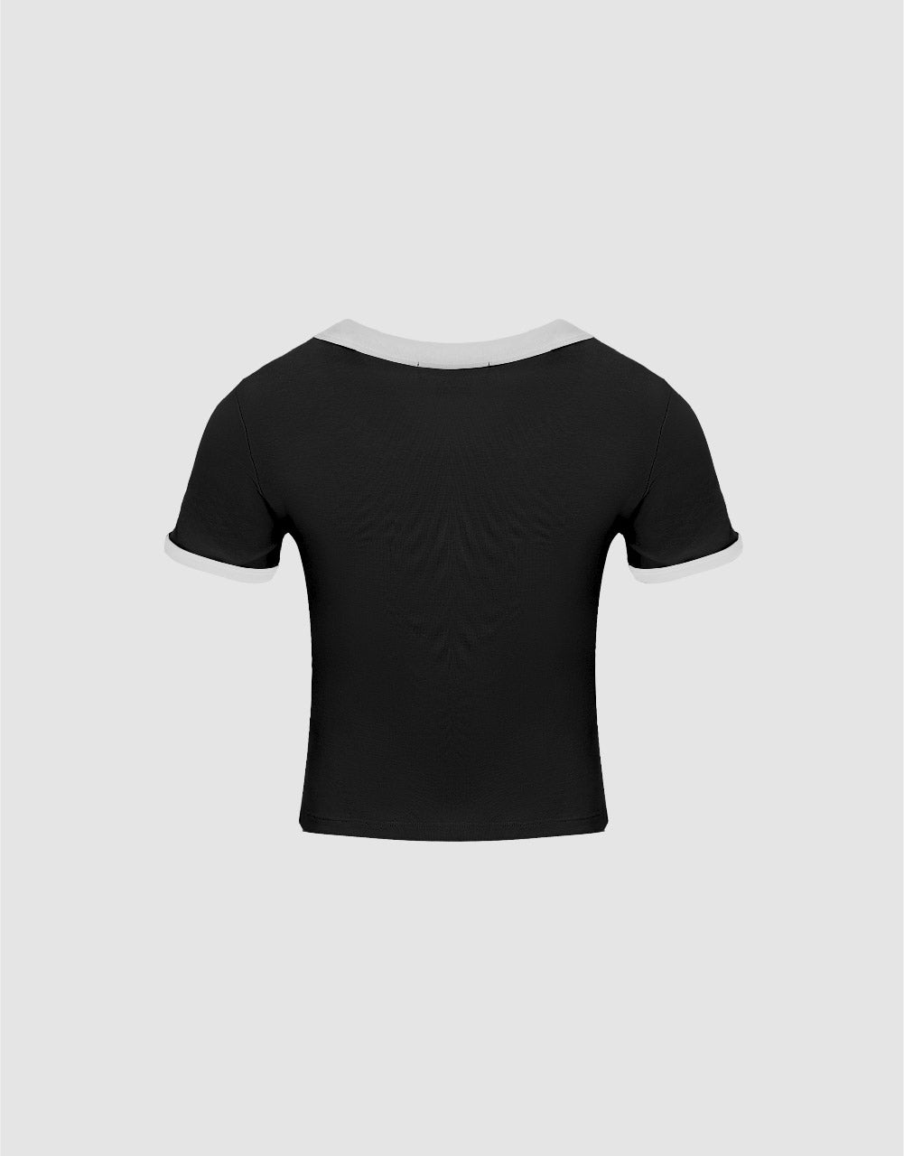 U Neck Knitted Skinny T-Shirt