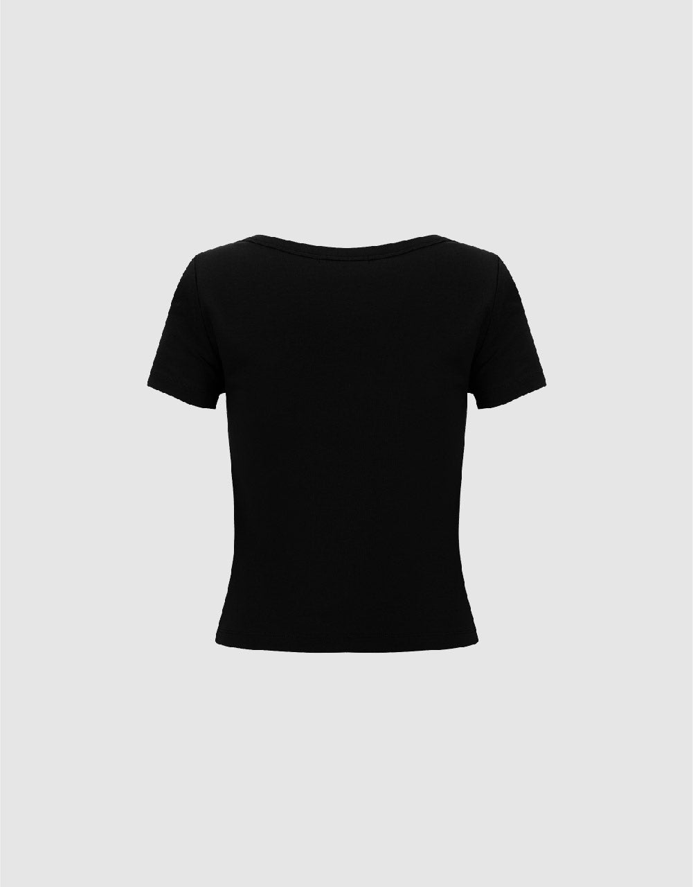 U Neck Knitted Skinny T-Shirt