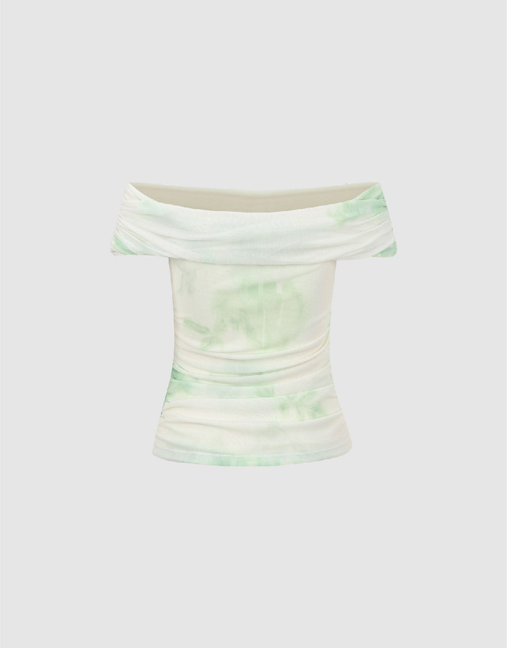 Printed Off-Shoulder Skinny T-Shirt