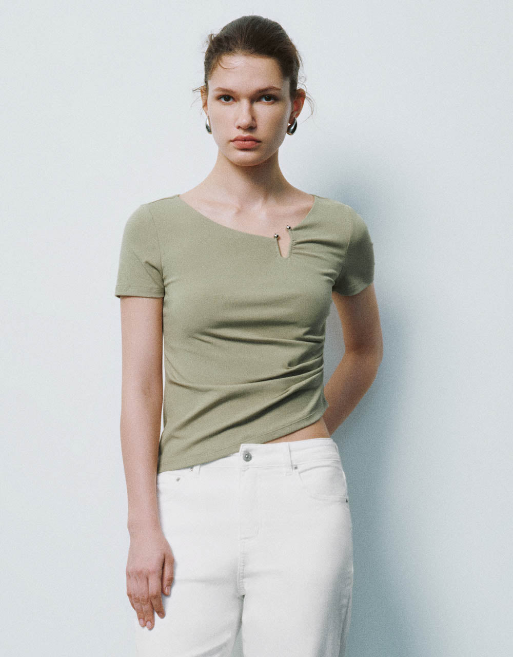 One Shoulder Skinny T-Shirt