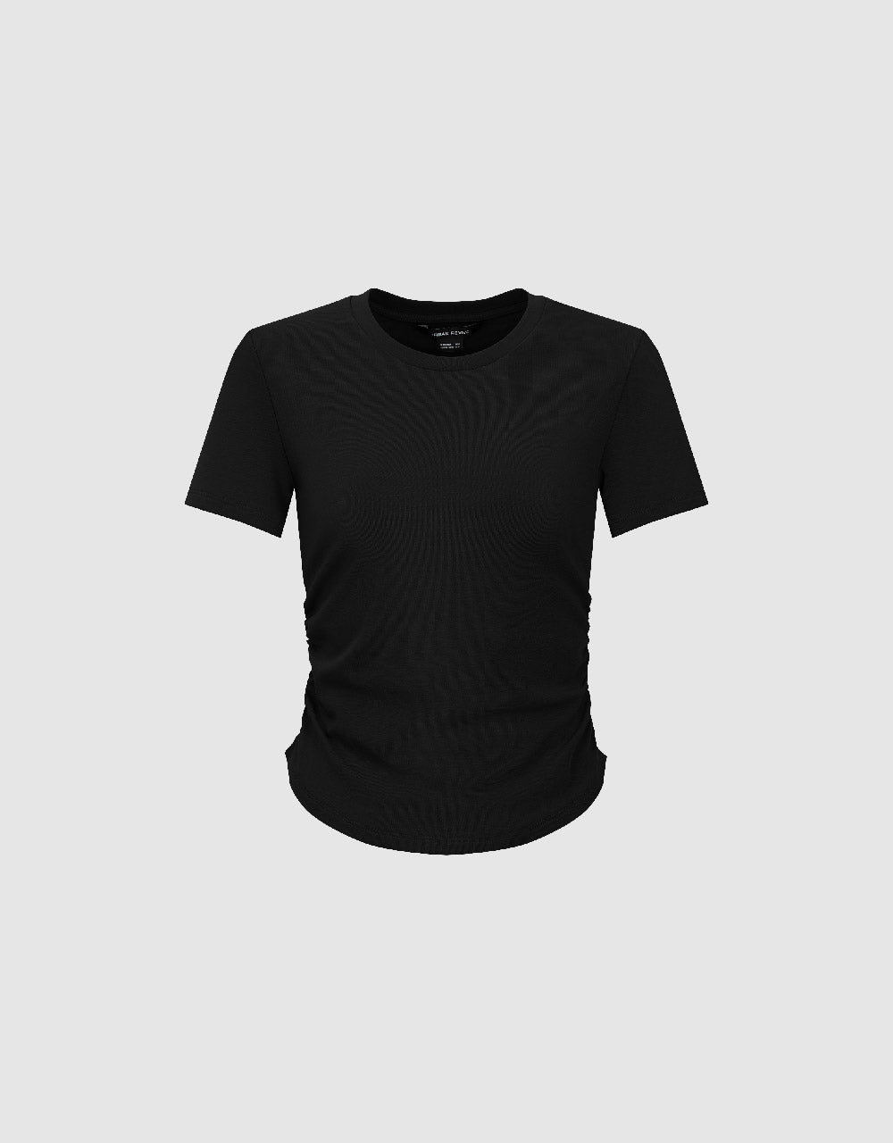 Ruched Crew Neck Skinny T-Shirt