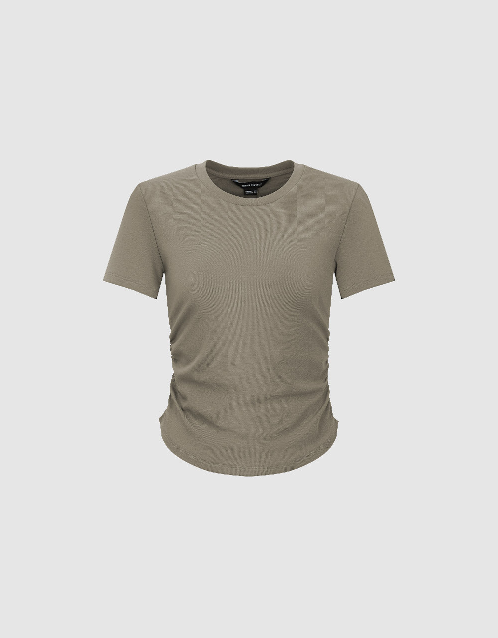 Ruched Crew Neck Skinny T-Shirt