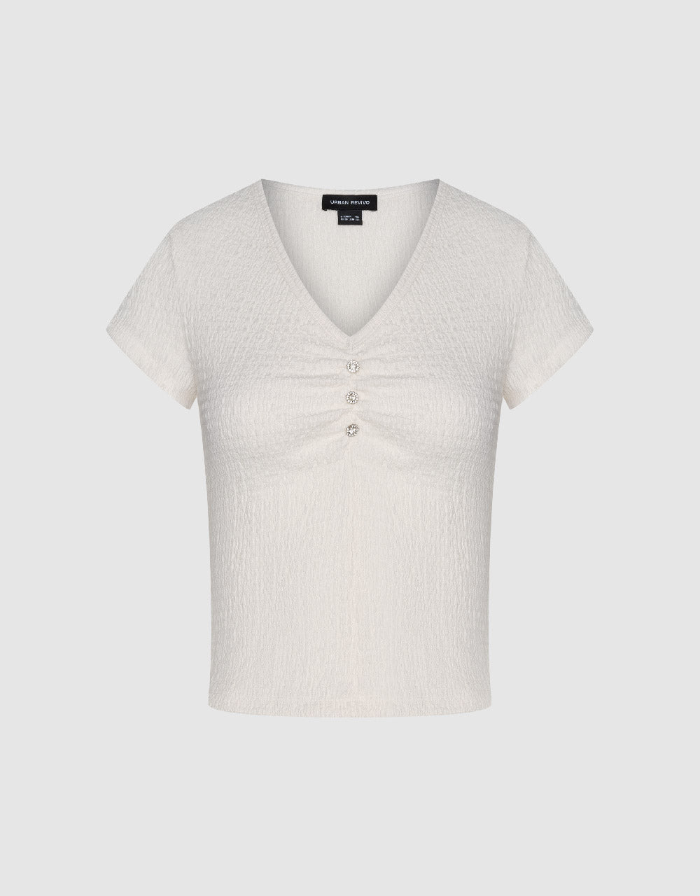 V-Neck Knitted Skinny T-Shirt